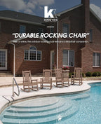 KINGYES HDPE Rocking Chairs Outdoor, Patio Rocking Chairs - Image 8