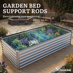 YITAHOME 8x4x2ft 2pcs Large Raised Garden Bed Kit, Galvanized Metal Planter Box - Image 7