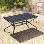 Outsunny Rectangle Outdoor Dining Table - Image 3