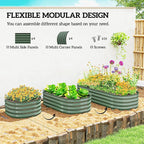 Outsunny 5' x 2' x 1' Galvanized Raised Garden Bed Kit, Outdoor Metal Elevated - Image 3