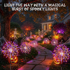 suddus Solar Halloween Lights Outdoor Solar Powered, Upgrade 2-Pack Orange & - Image 8