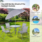 Vongrasig 6 Pieces Folding Patio Dining Set, All Weather Small Metal Outdoor - Image 7
