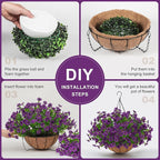 Artificial Faux Hanging Plants Flowers Basket - Image 6
