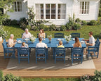 SERWALL Patio Dining Sets for 6 Person, HDPE Dining Set - Image 7