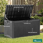 YITAHOME 100 Gallon Resin Deck Box, Weather Resistant Outdoor Storage Box - Image 4