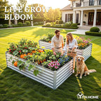 YITAHOME 8x4x2ft 2pcs Large Raised Garden Bed Kit, Galvanized Metal Planter Box - Image 3