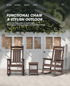 KINGYES HDPE Rocking Chairs Outdoor, Patio Rocking Chairs - Image 2
