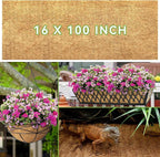 16x100 Inch Coconut Liner Roll for Planters Flower Basket Natural Coco Fiber - Image 2