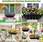 Riare 4 Pack 36 Inch Black Felt Window Box Liners- Fabric Trough Planter Basket - Image 7