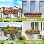 2pcs 30 Inch Window Deck with Coco Liner, Metal Hanging Flower Planter Window - Image 5