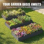 INNO STAGE 2 Pcs 8×4×1ft Galvanized Raised Garden Bed Kit, Galvanized Planter - Image 2