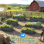 Quictent Galvanized Raised Garden Bed Kit, Strengthened by Crossbar, Dark Gray - Image 7
