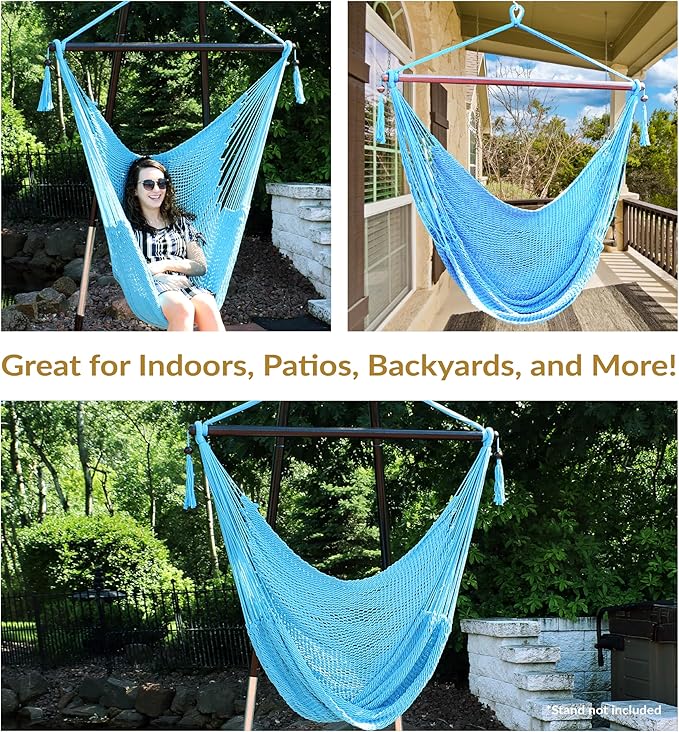 Sunnydaze Outdoor Hammock Chair Swing - Image 5