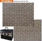 SAND MINE Waterproof Outdoor Rug 8x10 ft, Plastic Reversible Rug, Modern Area - Image 3