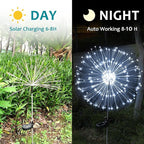 JJGoo Solar Firework Lights, 4 Pack 120 LEDs 2 Lighting Modes Solar Garden - Image 4