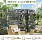 Casaphoria Metal Privacy Screen Outdoor, Shine Black - Image 4