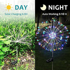 JJGoo Solar Firework Lights, 2 Pack 150 LEDs 2 Lighting Modes Solar Lights - Image 5