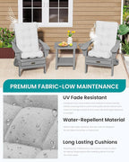SERWALL HDPE Outdoor Rocking Cushion Set of 2, Memory Foam Cushion Flowers - Image 6