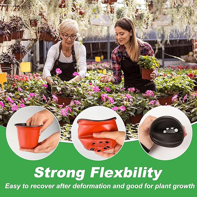 TDHDIKE 4" Small Plastic Plant Pots - Image 4