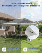 Canopy Tent 13x13 ft, Pop Up Gazebo One-Push Setup - Image 5
