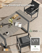 Outdoor Dining Table for 6, HDPS+ Aluminum Patio Dning Table - Image 2