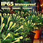 Anordsem Solar Garden Lights Outdoor: 8 Removable PVC Water Drop Light Head 4 - Image 4