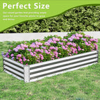 2PCS 6x3x1FT Galvanized Raised Garden Bed, Galvanized Planter Raised Garden - Image 5