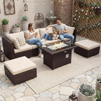 NICESOUL 7 Piece Outdoor Patio Sectional Furniture Set - Image 2