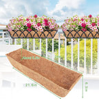 Y&M 2Pcs 24" Trough Coco Fiber Replacement Liner, Pre-Formed Window Deck Coco - Image 2