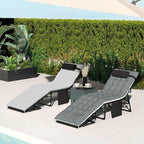 Outsunny Chaise Lounge Chair Outdoor Set of 2, 5-Position Adjustable Outdoor - Image 8