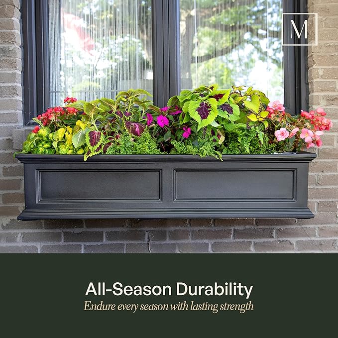 Mayne Fairfield 3-Foot Window Box – Self-Watering, Weather-Resistant Planter - Image 4