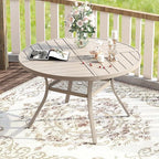VICLLAX Round Patio Table with Adjustable Umbrella Hole - Image 2