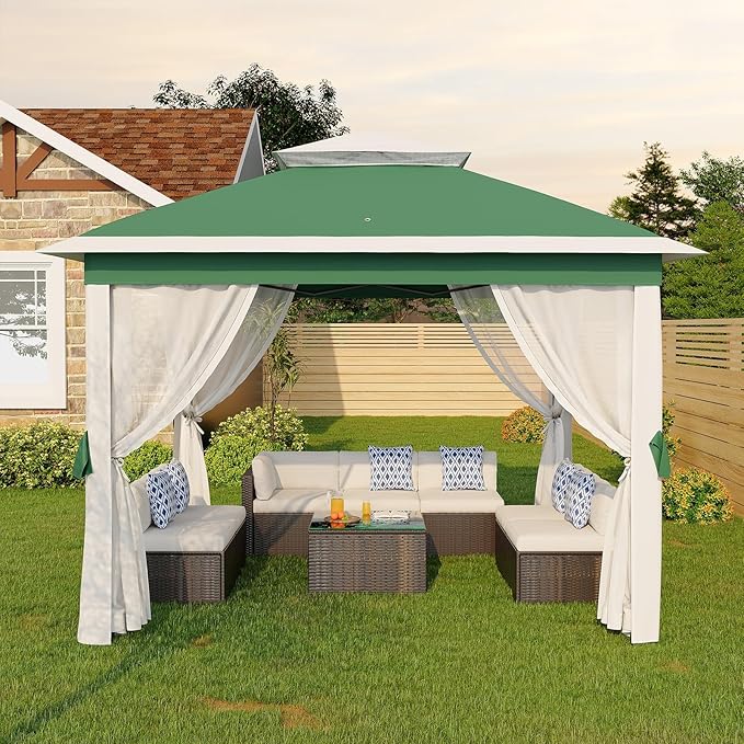 11'x11 Pop-Up Gazebo, Instant Outdoor Canopy Tent by GarveeLife