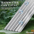 YITAHOME 6x3x2ft Large Raised Garden Bed Kit, Galvanized Metal Planter Box - Image 5
