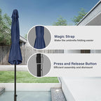 Simple Deluxe 9' Patio Umbrella Outdoor Table Market Yard Umbrella - Image 5