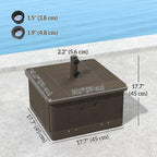 Outsunny 3-in-1 Outdoor Umbrella Base, Coffee End Table, Planter Box - Image 3