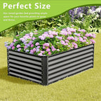 4x2x2FT Galvanized Raised Garden Bed, Galvanized Planter Boxes Outdoor - Image 5