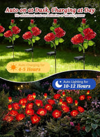 Brightown Outdoor Solar Flower Lights, 4 Pack Solar Garden Light - Image 5