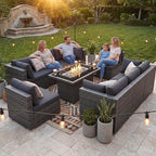 NICESOUL 9 Piece Modern Oversized Outdoor Patio Furniture Set - Image 3