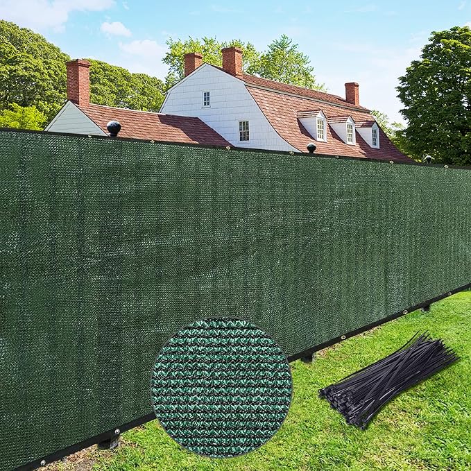 UPGRADE Privacy Fence Screen 6'x71' Dark Green Outdoor 90% Visibility Blockage by UPGRADE