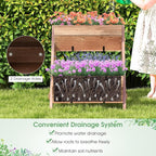 Giantex Vertical Raised Garden Bed, 3 Wood Planter Boxes - Image 7