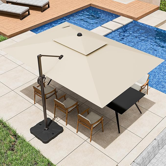 9x12FT Cantilever Patio Umbrella by ZLACUIU