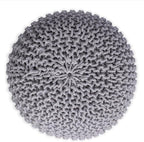 BIRDROCK HOME Round Pouf Ottoman | Cotton Braided Foot Stool - Image 8