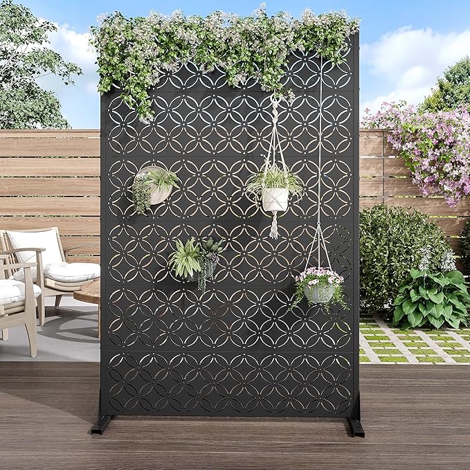 Casaphoria Metal Privacy Screen Outdoor, Palace Black - Image 2