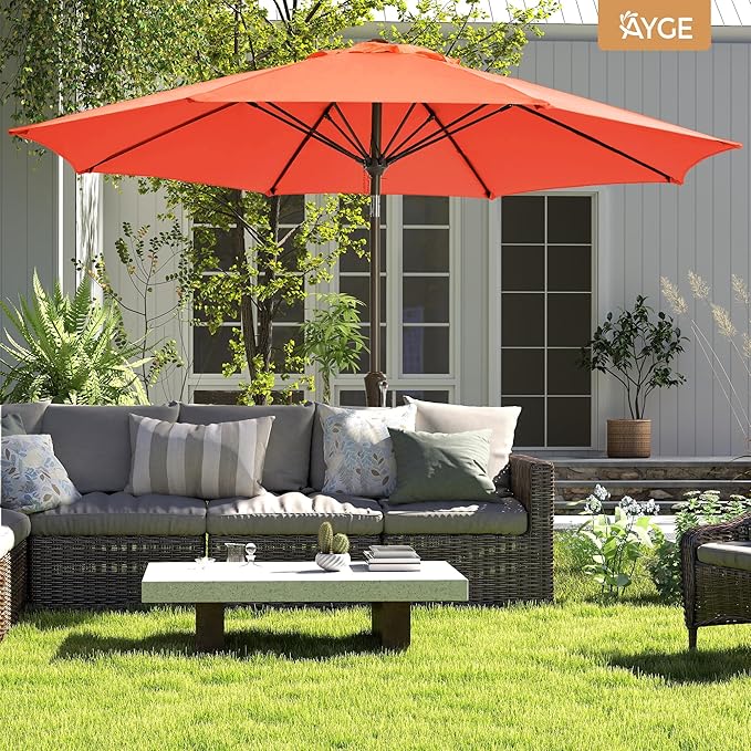 Ayge 9FT Large Outdoor Patio Umbrella Market Table Umbrella-UV Resistant - Image 7