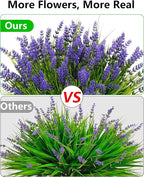 ZINHO 24 Bundles Artificial Flowers Outdoor, Faux Lavender Flowers - Image 2