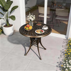 30.31" Outdoor Patio Dining Table, Cast Aluminum Patio Bistro Table, Round - Image 7