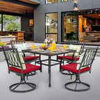 NUU GARDEN 5 Piece Outdoor Dining Set, Outdoor Furniture Set - Image 3