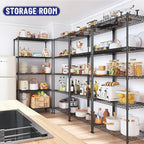 5-Tier Shelf 1010LBS Storage Shelves Adjustable Wire Shelving Metal Shelving - Image 4