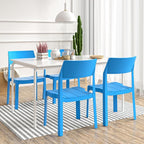 VECELO 4 Pack Stackable Dining Chairs, Plastic Patio Chairs - Image 3